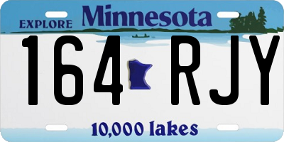 MN license plate 164RJY