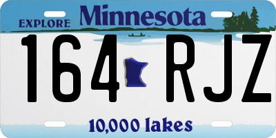 MN license plate 164RJZ