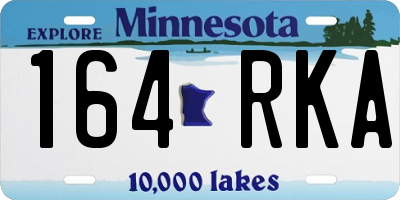 MN license plate 164RKA