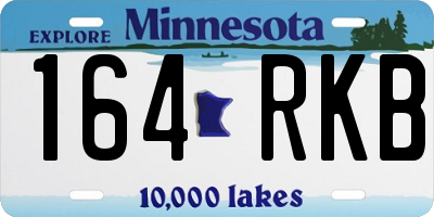 MN license plate 164RKB