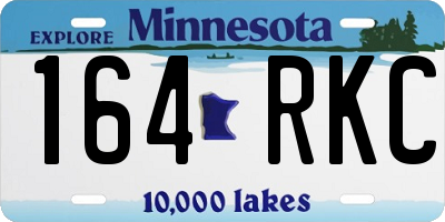 MN license plate 164RKC