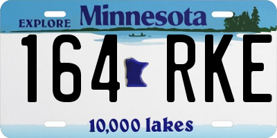 MN license plate 164RKE