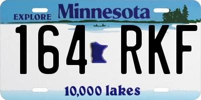 MN license plate 164RKF