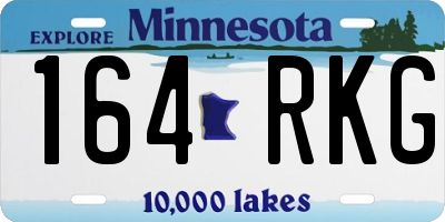 MN license plate 164RKG