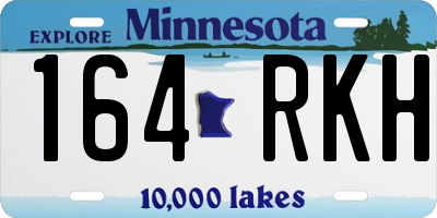 MN license plate 164RKH