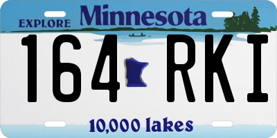 MN license plate 164RKI