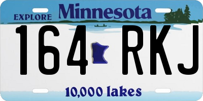 MN license plate 164RKJ