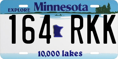 MN license plate 164RKK