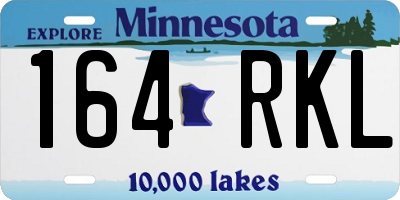 MN license plate 164RKL