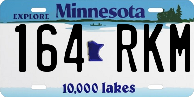 MN license plate 164RKM