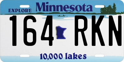 MN license plate 164RKN