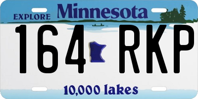 MN license plate 164RKP
