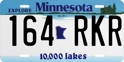 MN license plate 164RKR