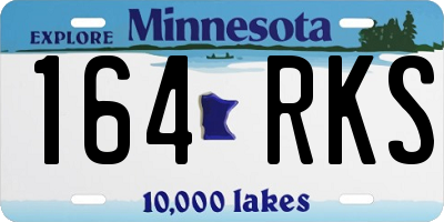 MN license plate 164RKS
