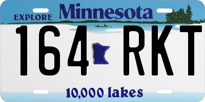 MN license plate 164RKT