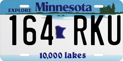MN license plate 164RKU