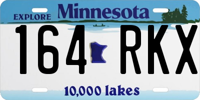 MN license plate 164RKX