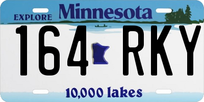 MN license plate 164RKY