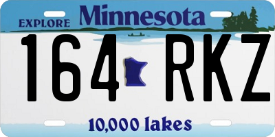MN license plate 164RKZ