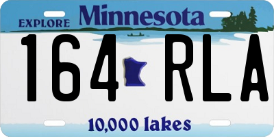 MN license plate 164RLA