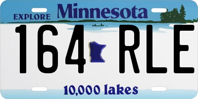 MN license plate 164RLE