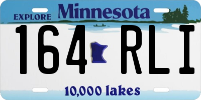MN license plate 164RLI