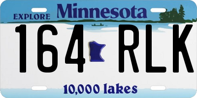 MN license plate 164RLK