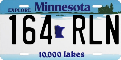 MN license plate 164RLN