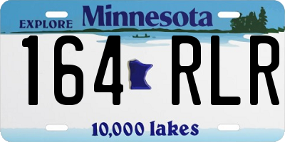 MN license plate 164RLR