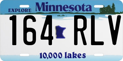 MN license plate 164RLV