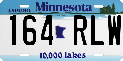 MN license plate 164RLW