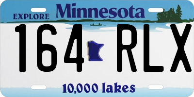 MN license plate 164RLX