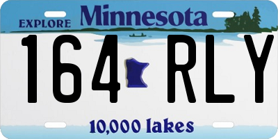MN license plate 164RLY