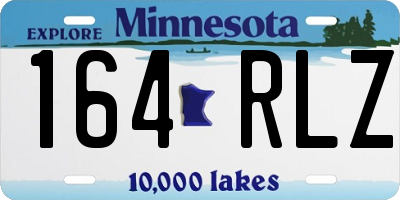 MN license plate 164RLZ