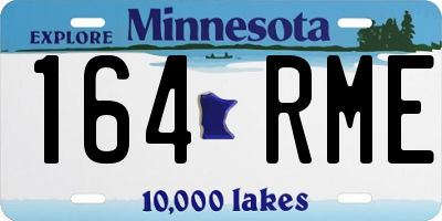 MN license plate 164RME