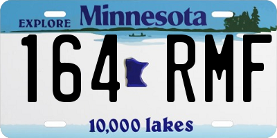 MN license plate 164RMF