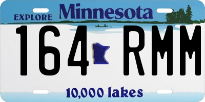 MN license plate 164RMM
