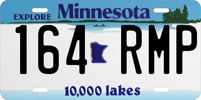 MN license plate 164RMP