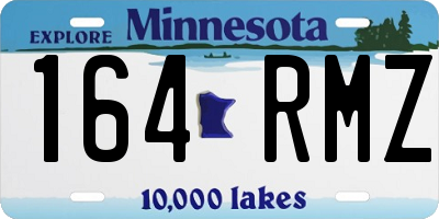 MN license plate 164RMZ