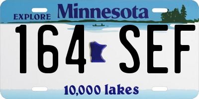 MN license plate 164SEF