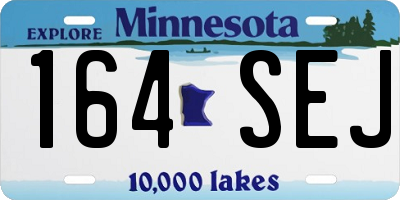 MN license plate 164SEJ