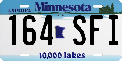MN license plate 164SFI