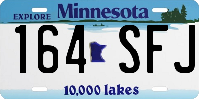 MN license plate 164SFJ