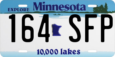 MN license plate 164SFP