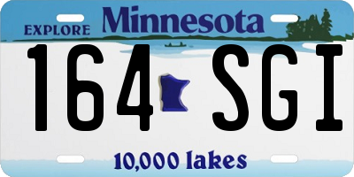 MN license plate 164SGI