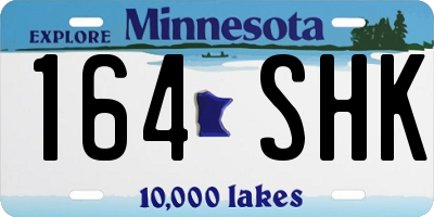 MN license plate 164SHK