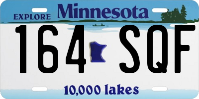 MN license plate 164SQF