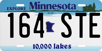 MN license plate 164STE