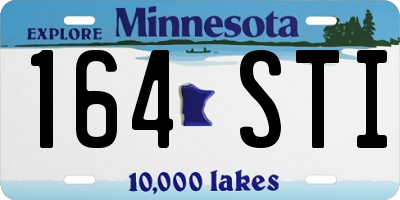 MN license plate 164STI