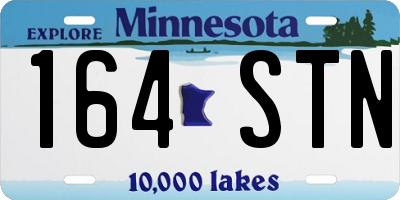 MN license plate 164STN